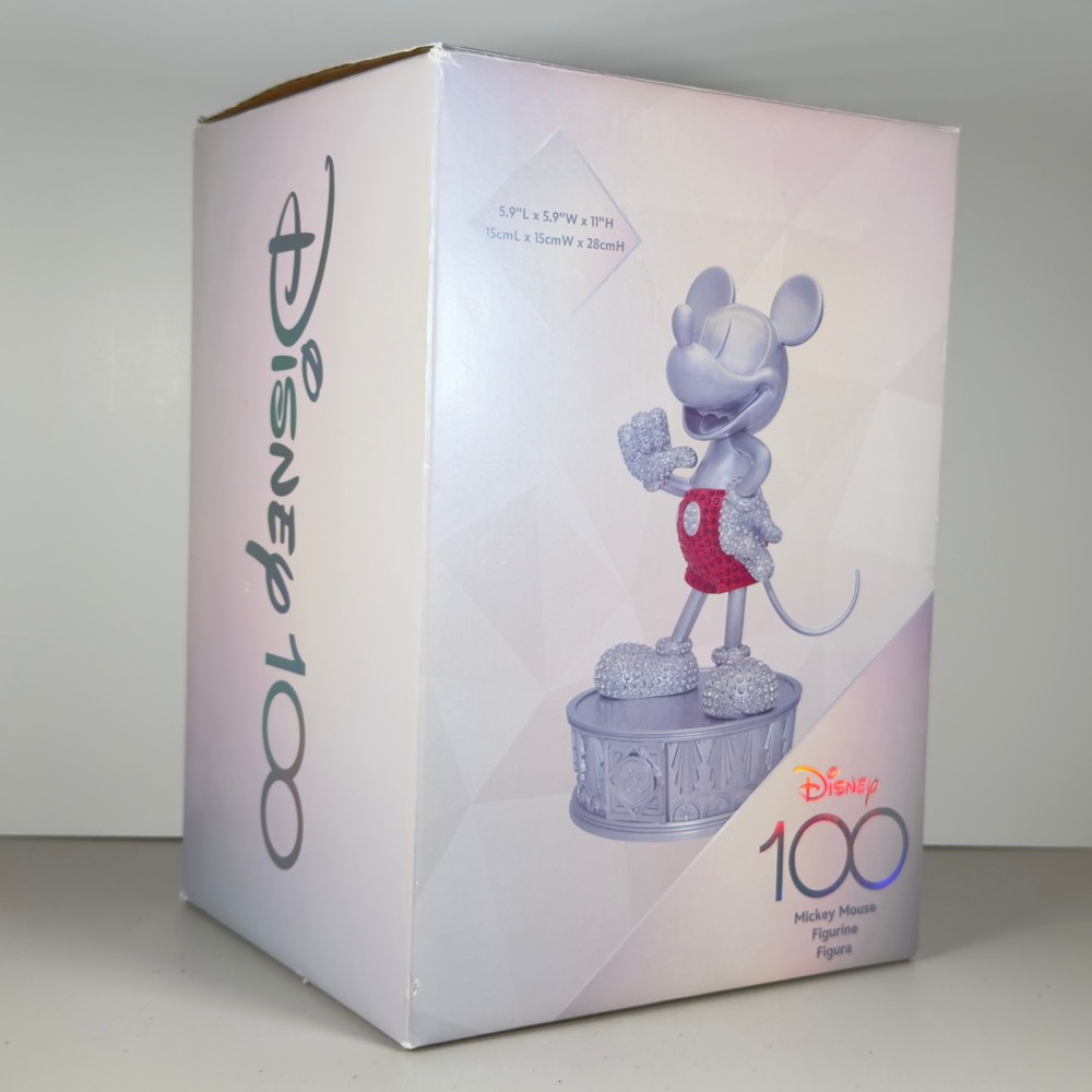 Disney 100 Mickey Mouse Figurine Platinum Limited Edition 11" Euro Disney 2023